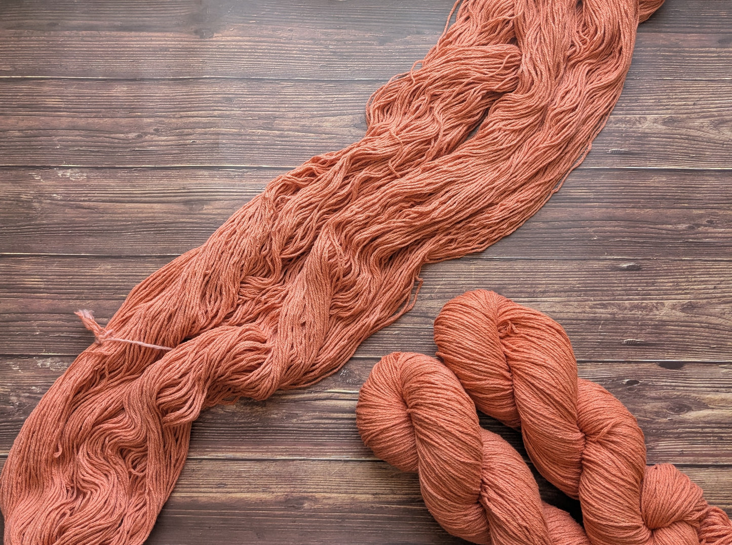 Echeveau Lyl Natural Silk bourette de soie - Fingering - Coloris Orange brulée