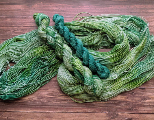 Kit chaussettes Lyl sock Merinos/nylon - fingering - Coloris Bambou/ Jungle