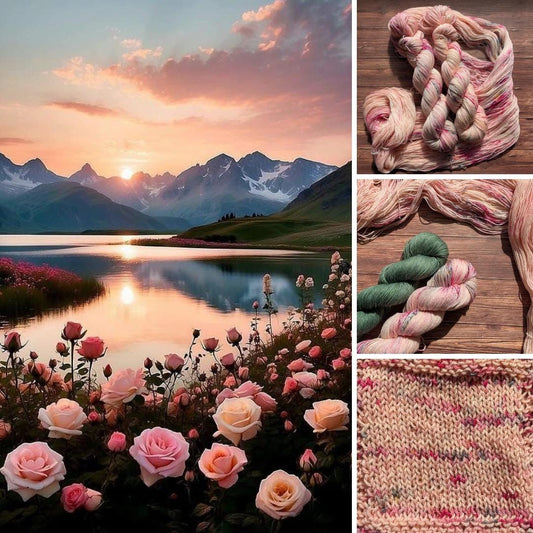 Lyl Sock - merinos nylon - Fingering- Le tour du monde Lylysurunfil - Avril - Floraison