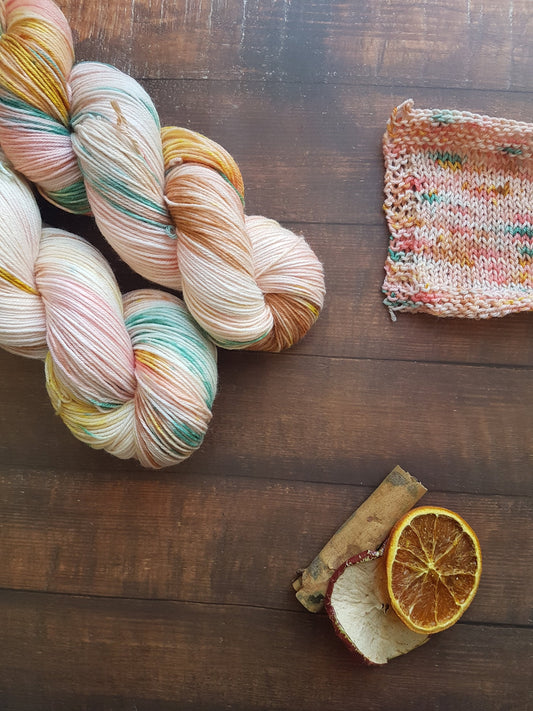 Echeveau Lyl Sock mérinos superwash nylon – Fingering – Coloris Gingerbread Cookie