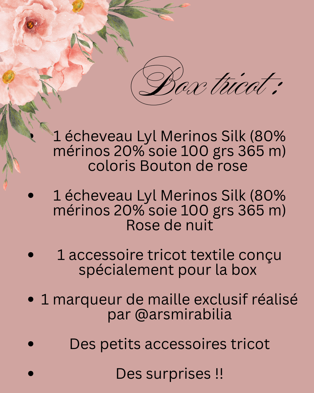 Box Printemps Bridgerton Le bal des roses - Box tricot / Filage