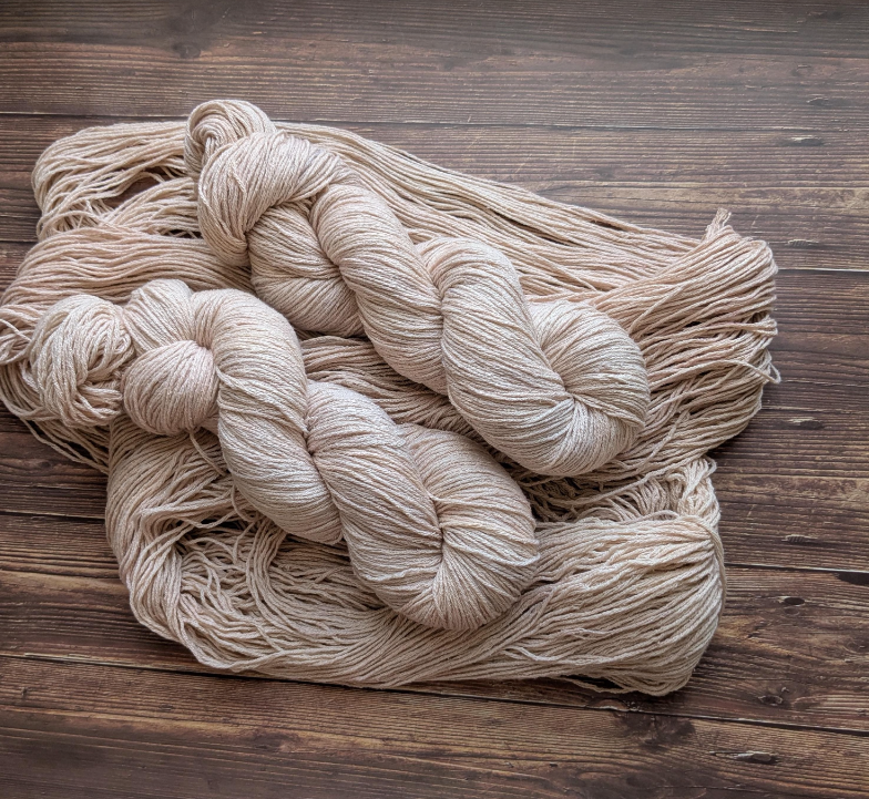 Echeveau Lyl Natural Silk bourette de soie - Fingering - Coloris Rose des Sables