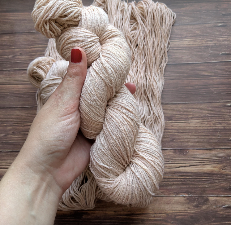 Echeveau Lyl Natural Silk bourette de soie - Fingering - Coloris Rose des Sables