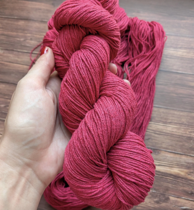 Echeveau Lyl Natural Silk bourette de soie - Fingering - Coloris Chili