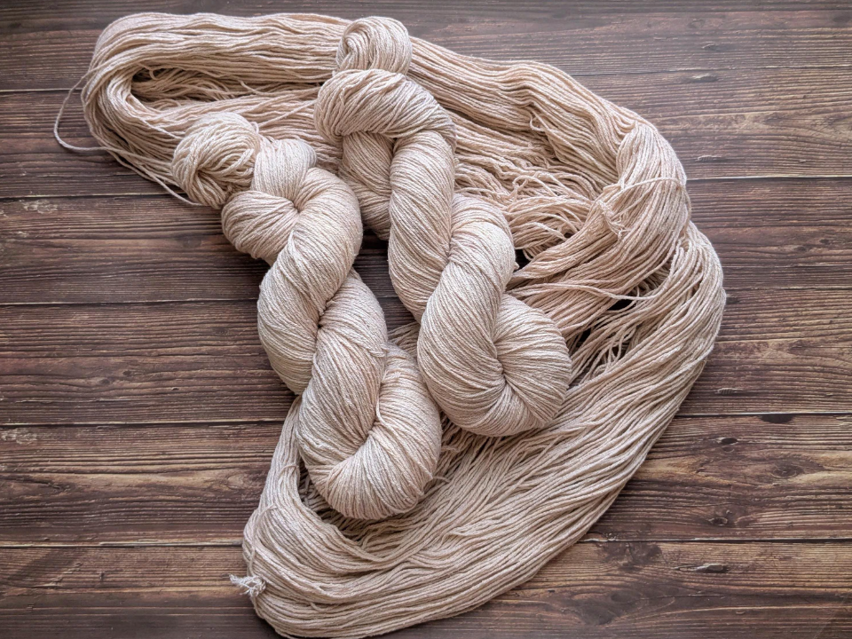 Echeveau Lyl Natural Silk bourette de soie - Fingering - Coloris Rose des Sables