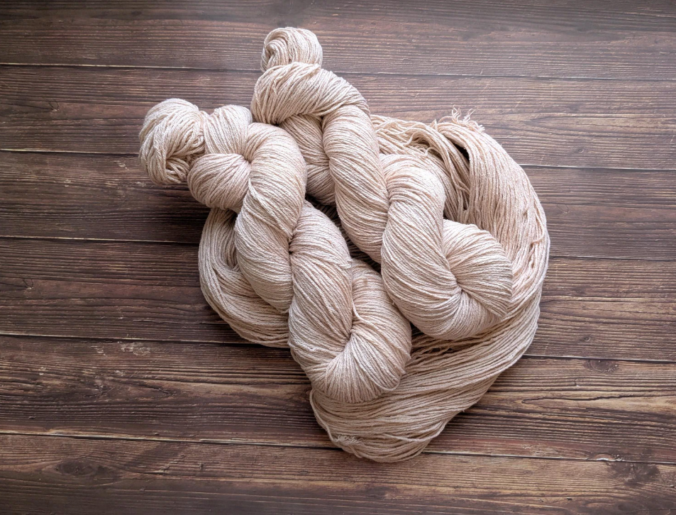 Echeveau Lyl Natural Silk bourette de soie - Fingering - Coloris Rose des Sables