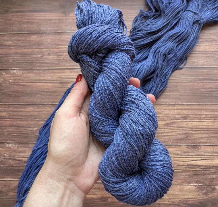 Echeveau Lyl Natural Silk bourette de soie - Fingering - Coloris Hisseo Matelot