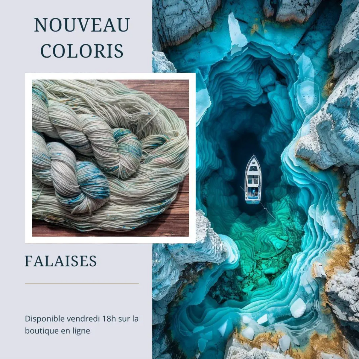 Echeveau Lyl Sock mérinos superwash nylon – Fingering – Coloris Falaises