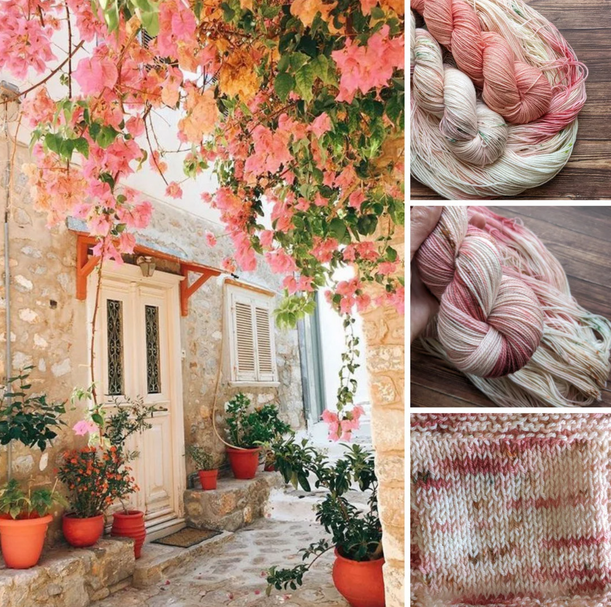 Echeveau Lyl Sunshine mérinos tencel – Fingering – Coloris Tour du monde Lylysurunfil - Avril Village Fleuri