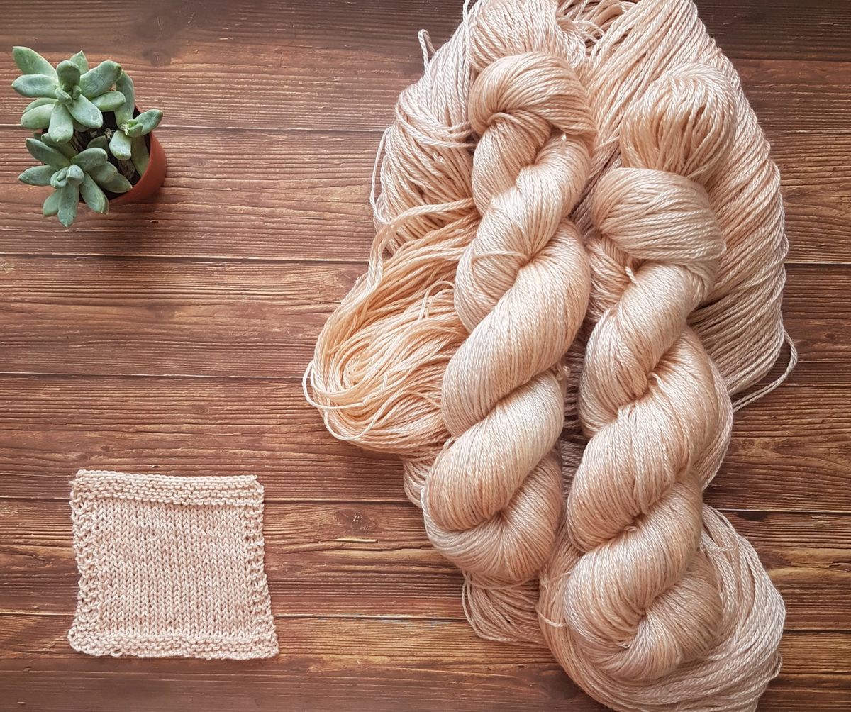 Echeveau Lyl Sunshine Tencel Merino – Fingering – Coloris Rose des sables