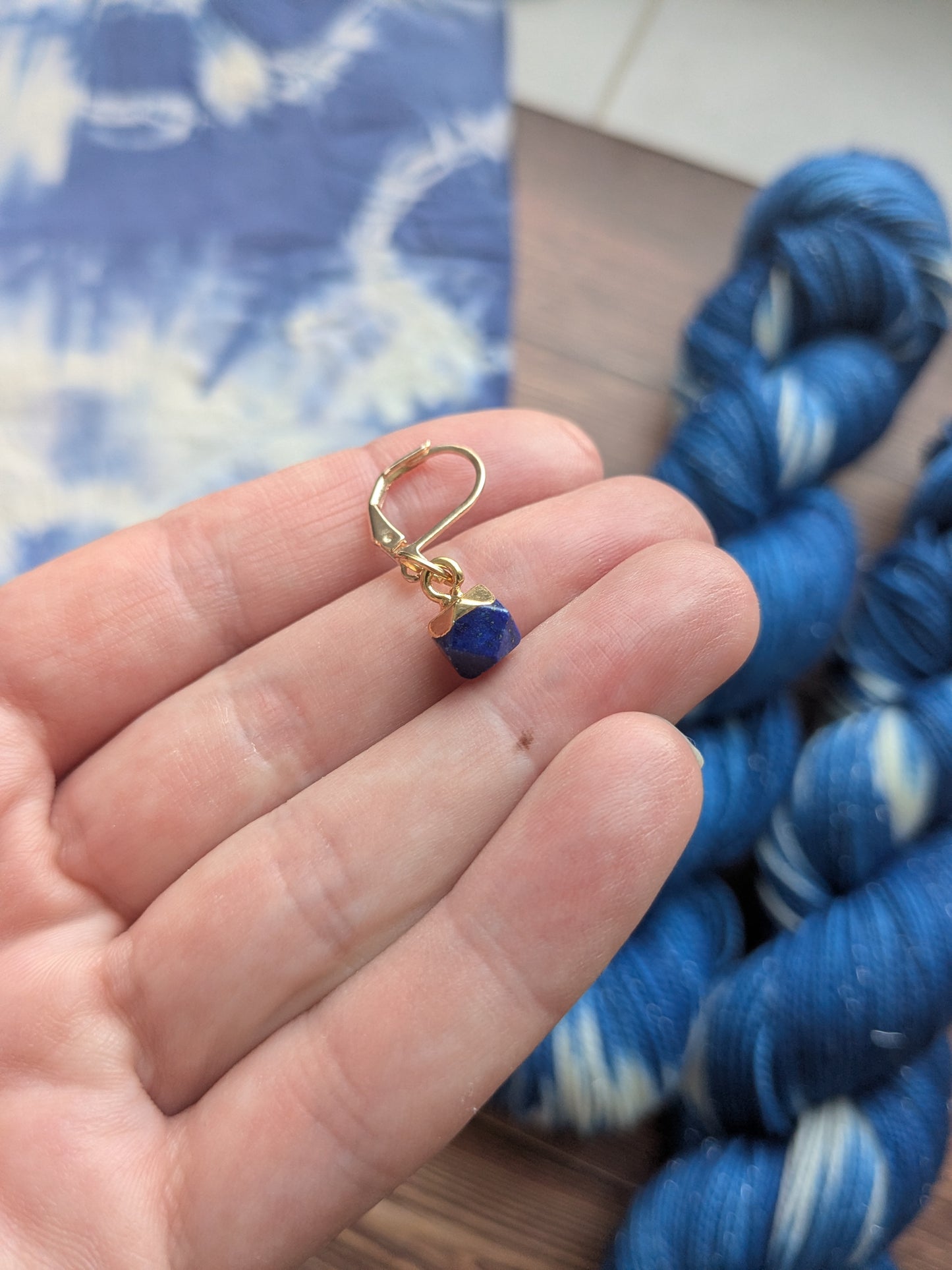 Anneau marqueur Lapis Lazuli - Collection Sashiko