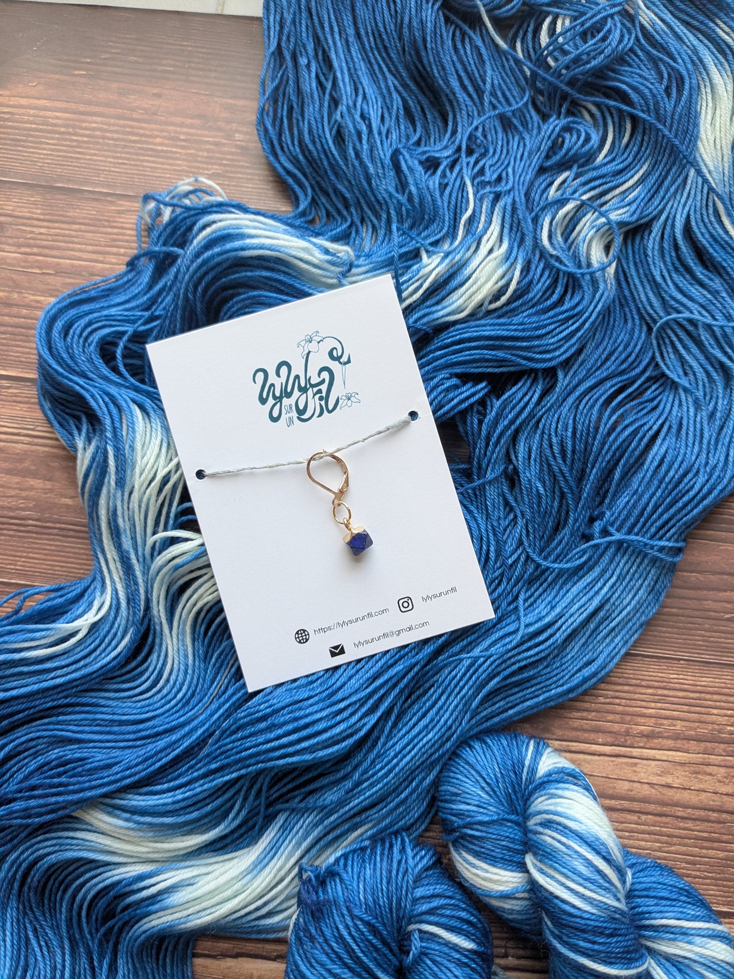 Anneau marqueur Lapis Lazuli - Collection Sashiko