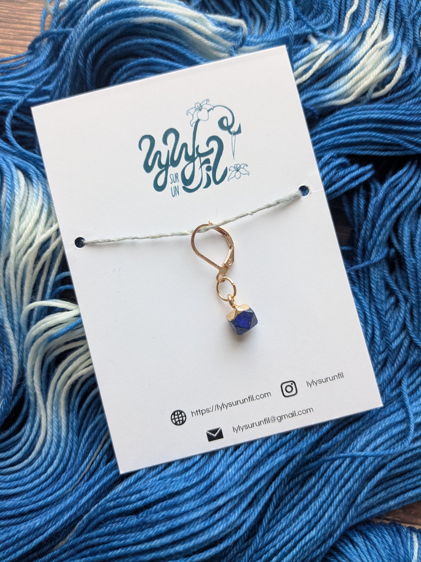 Anneau marqueur Lapis Lazuli - Collection Sashiko