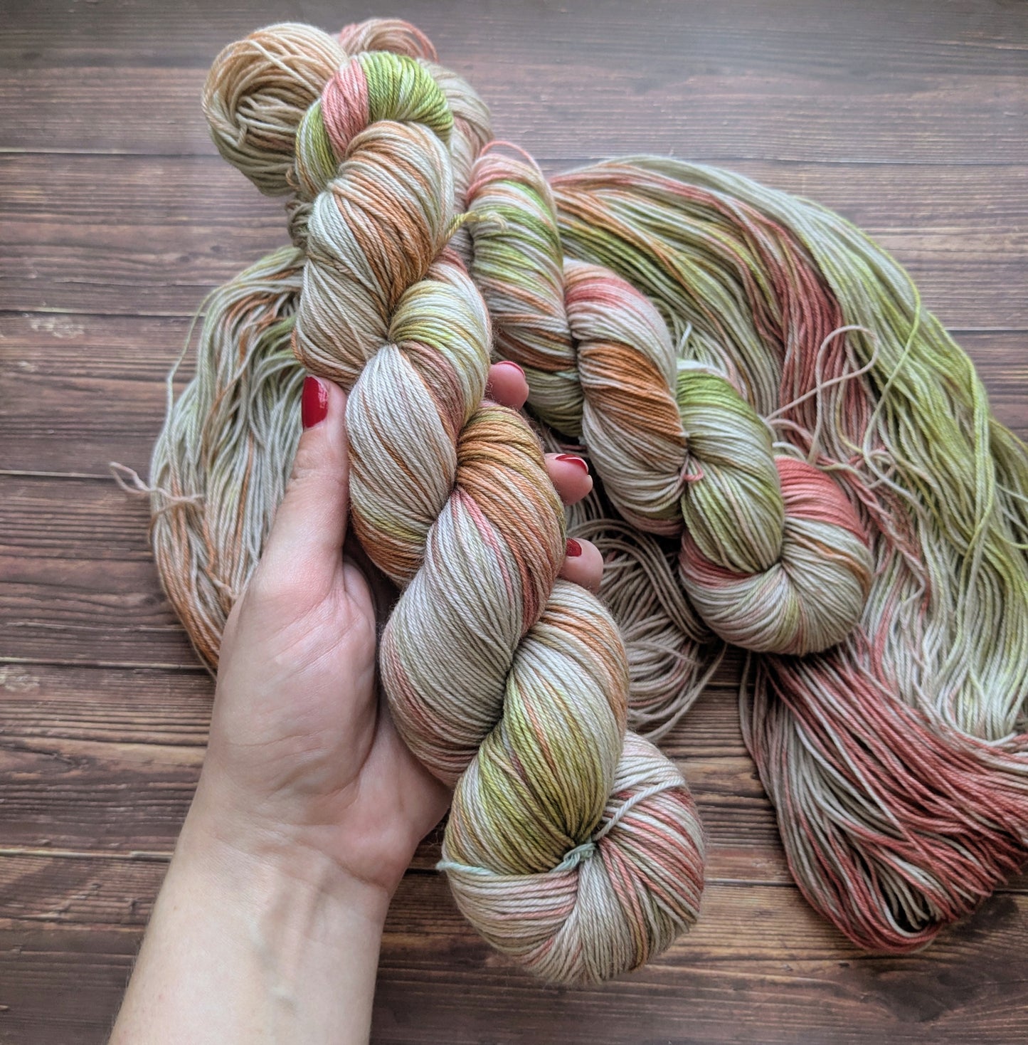 Lyl sock Merinos/nylon - fingering - Coloris Cactus et Argile