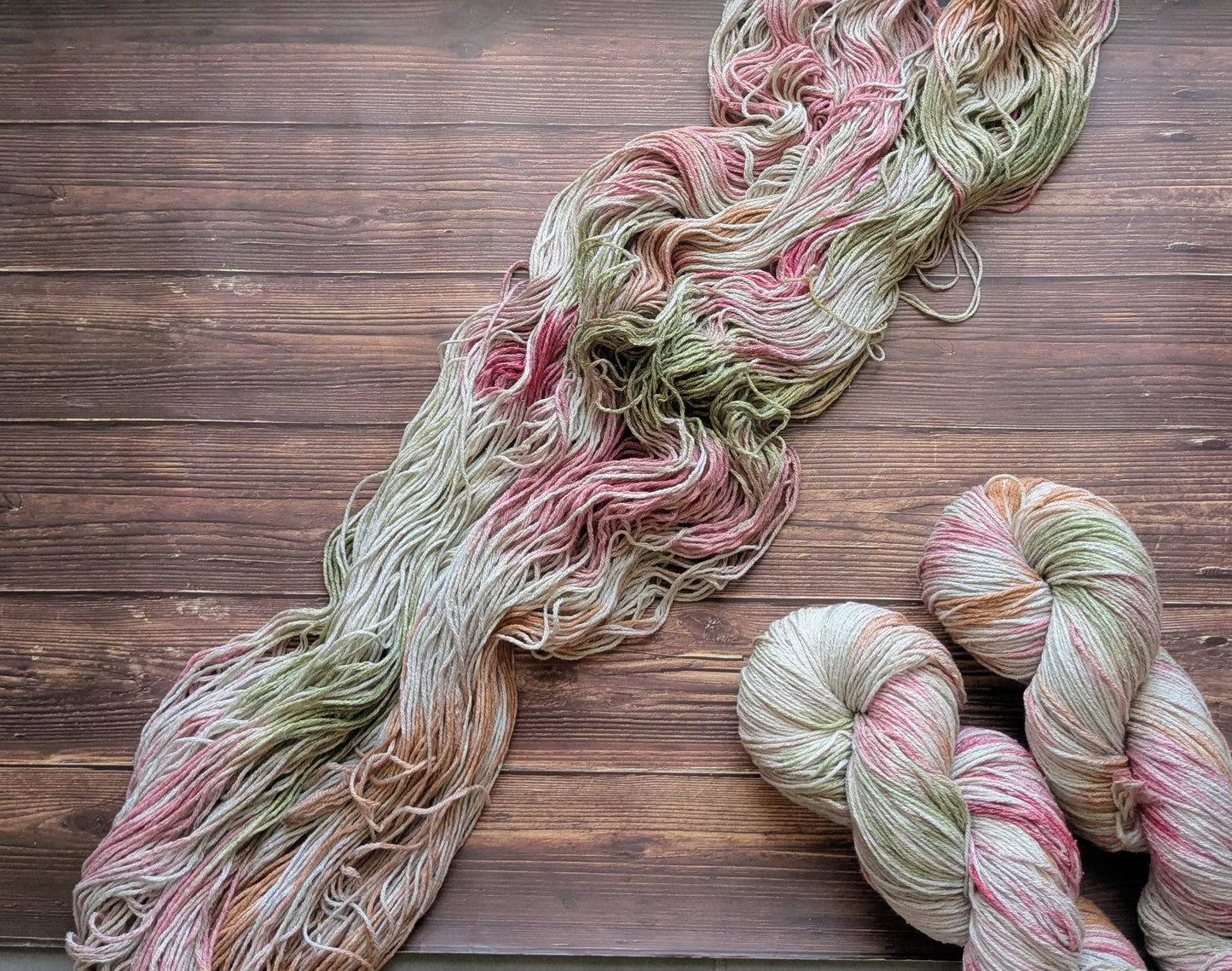 Echeveau Lyl Natural Silk bourette de soie - Fingering -  Coloris Cactus/Argile