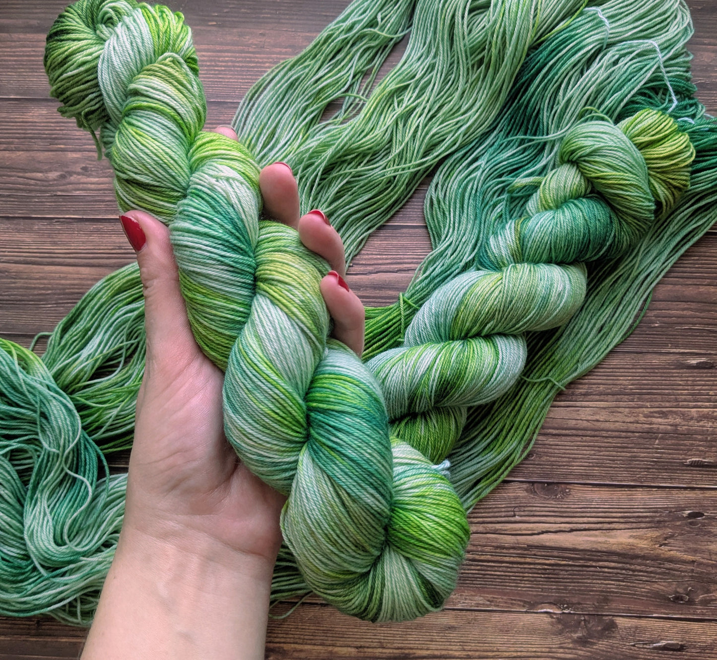 Lyl sock Merinos/nylon - fingering - Coloris Bambou/ Jungle