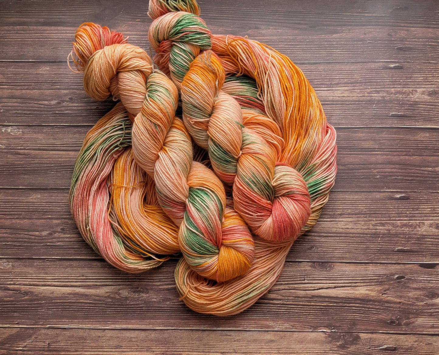 Lyl sock Merinos/nylon - fingering - Coloris Orangerie/ Oxyde de fer