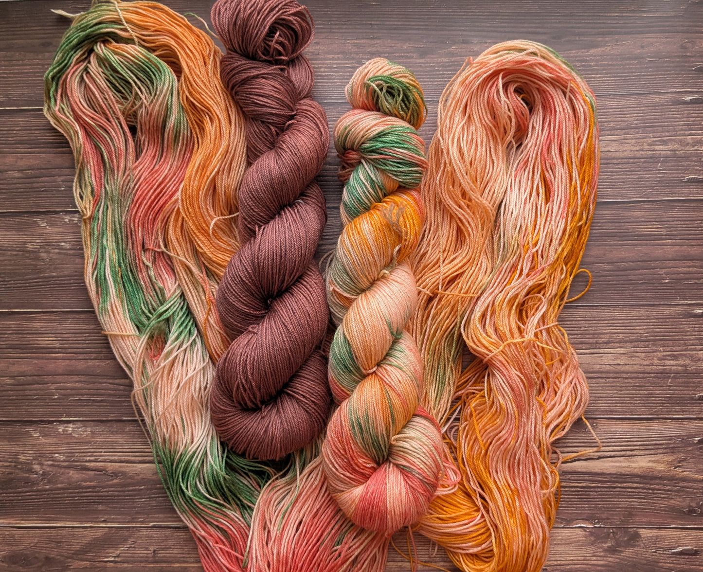 Lyl sock Merinos/nylon - fingering - Coloris Orangerie/ Oxyde de fer