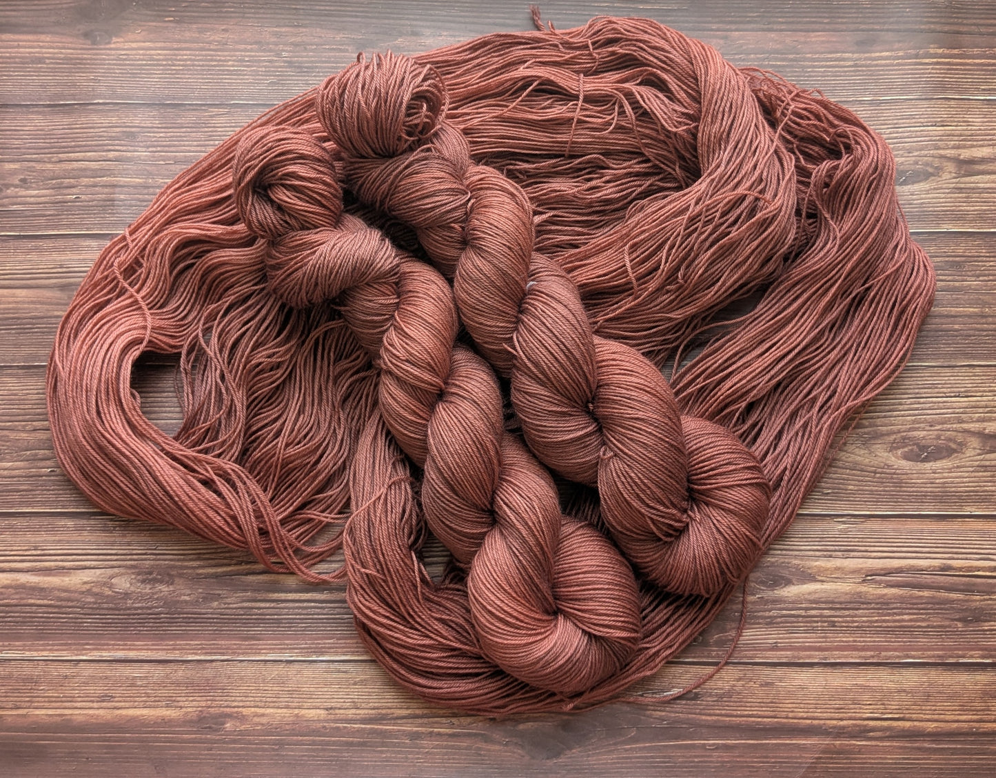 Lyl sock Merinos/nylon - fingering - Coloris Orangerie/ Oxyde de fer