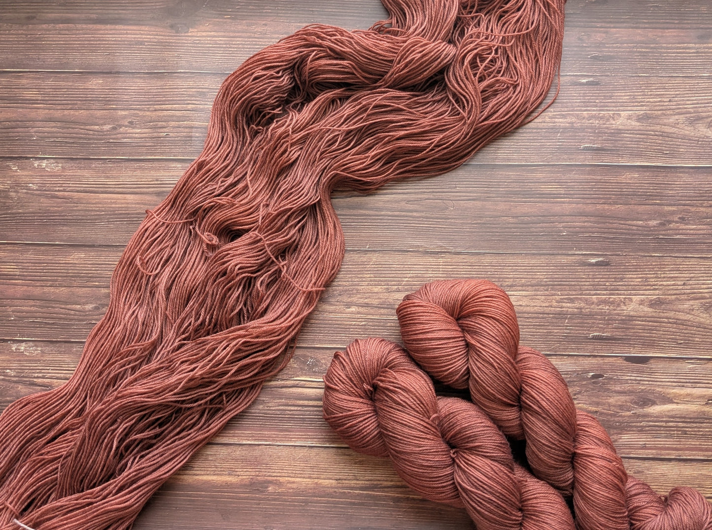 Lyl sock Merinos/nylon - fingering - Coloris Orangerie/ Oxyde de fer