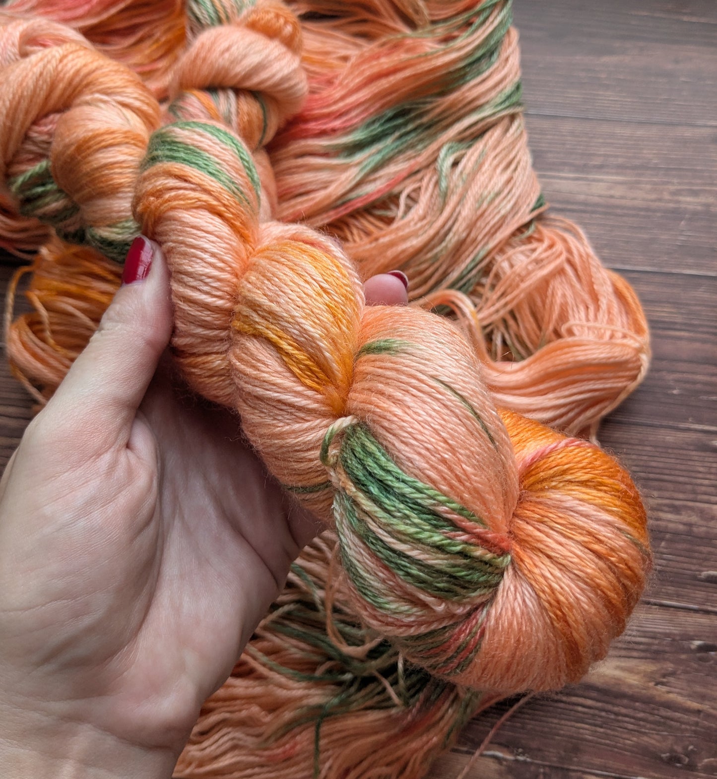 Echeveau Lyl Sunshine Tencel Merino – Fingering – Coloris Orangerie et Oxyde de fer