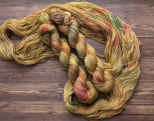 Echeveaux Lyl Merinos Silk - Merinos Soie - Fingering - Coloris l'automne au Japon