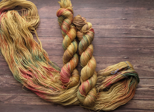 Echeveaux Lyl Merinos Silk - Merinos Soie - Fingering - Coloris l'automne au Japon