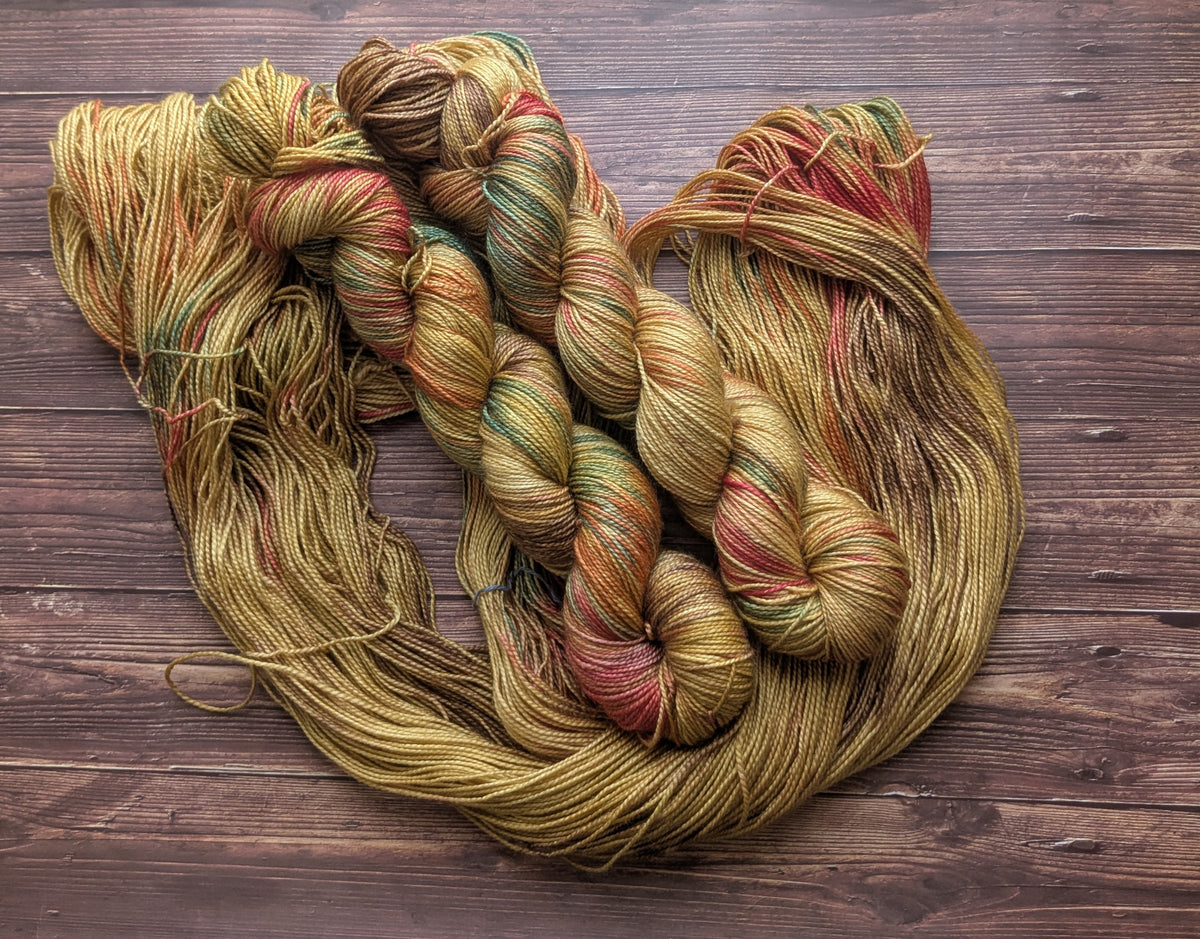 Echeveaux Lyl Merinos Silk - Merinos Soie - Fingering - Coloris l'automne au Japon