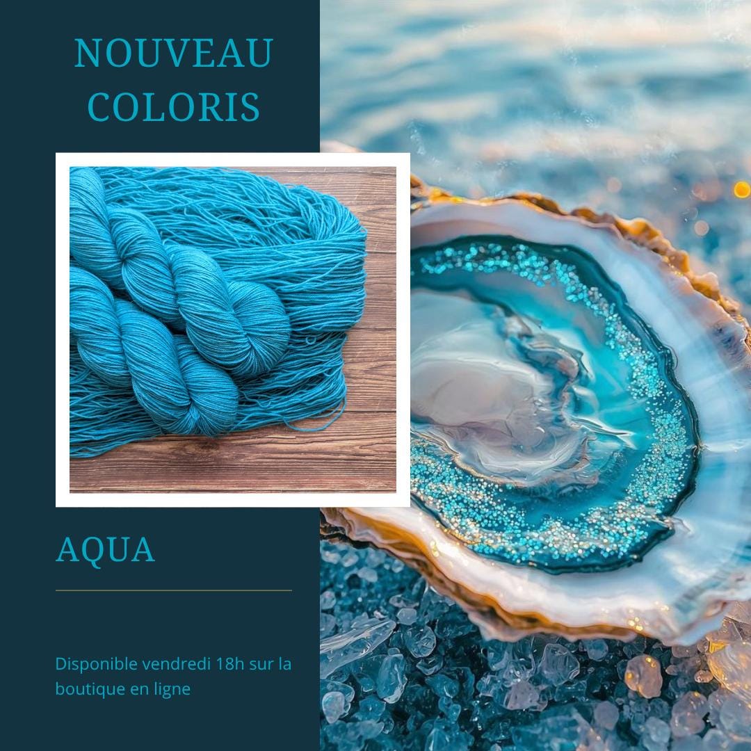 Echeveau Lyl Sock mérinos superwash nylon – Fingering – Coloris Aqua