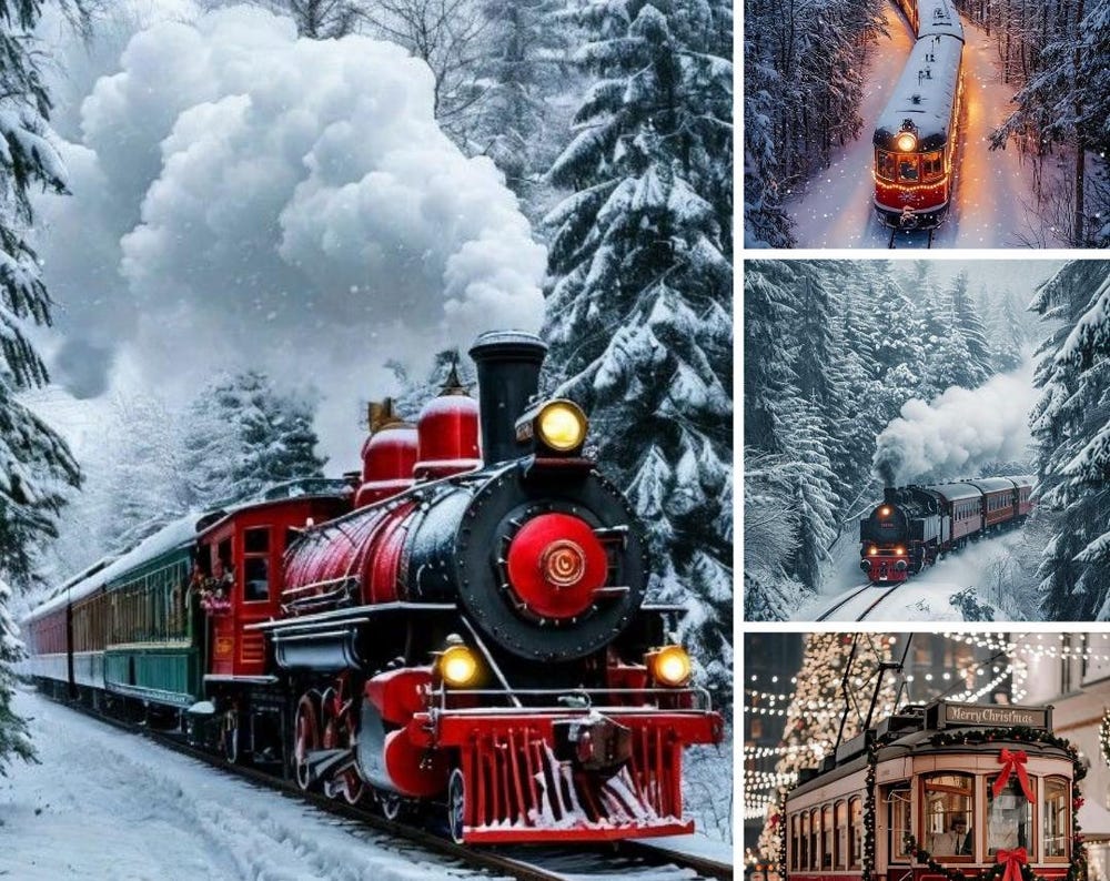 Skeins of yarn: Around the World Lylysurunfil - Sock Kit - The Christmas Train