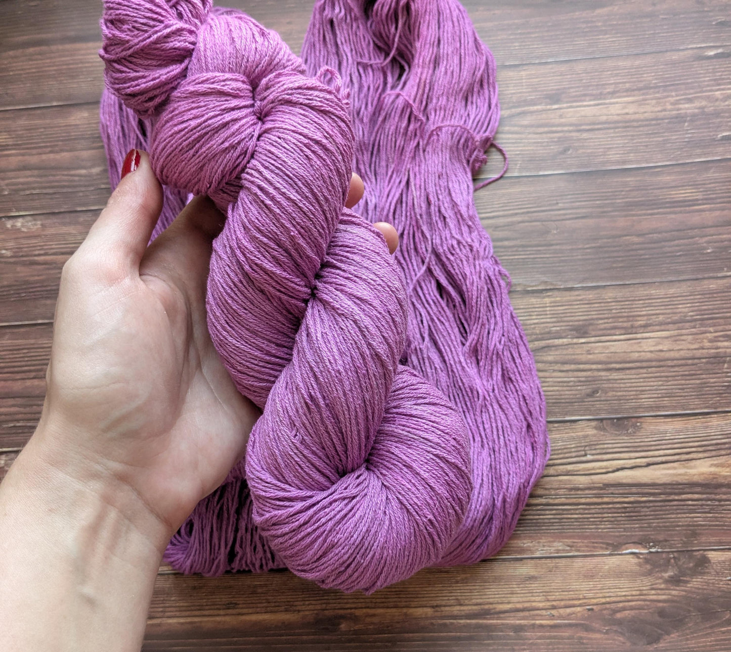 Echeveau Lyl Natural Silk bourette de soie - Fingering - Coloris Orchidée (avec defauts)