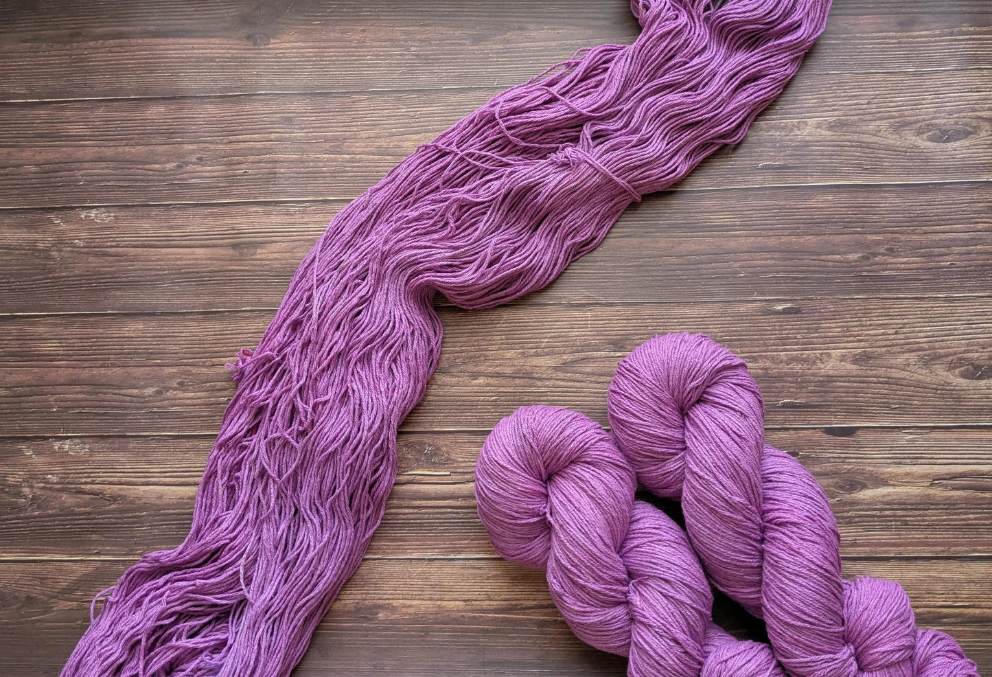 Echeveau Lyl Natural Silk bourette de soie - Fingering - Coloris Orchidée (avec defauts)
