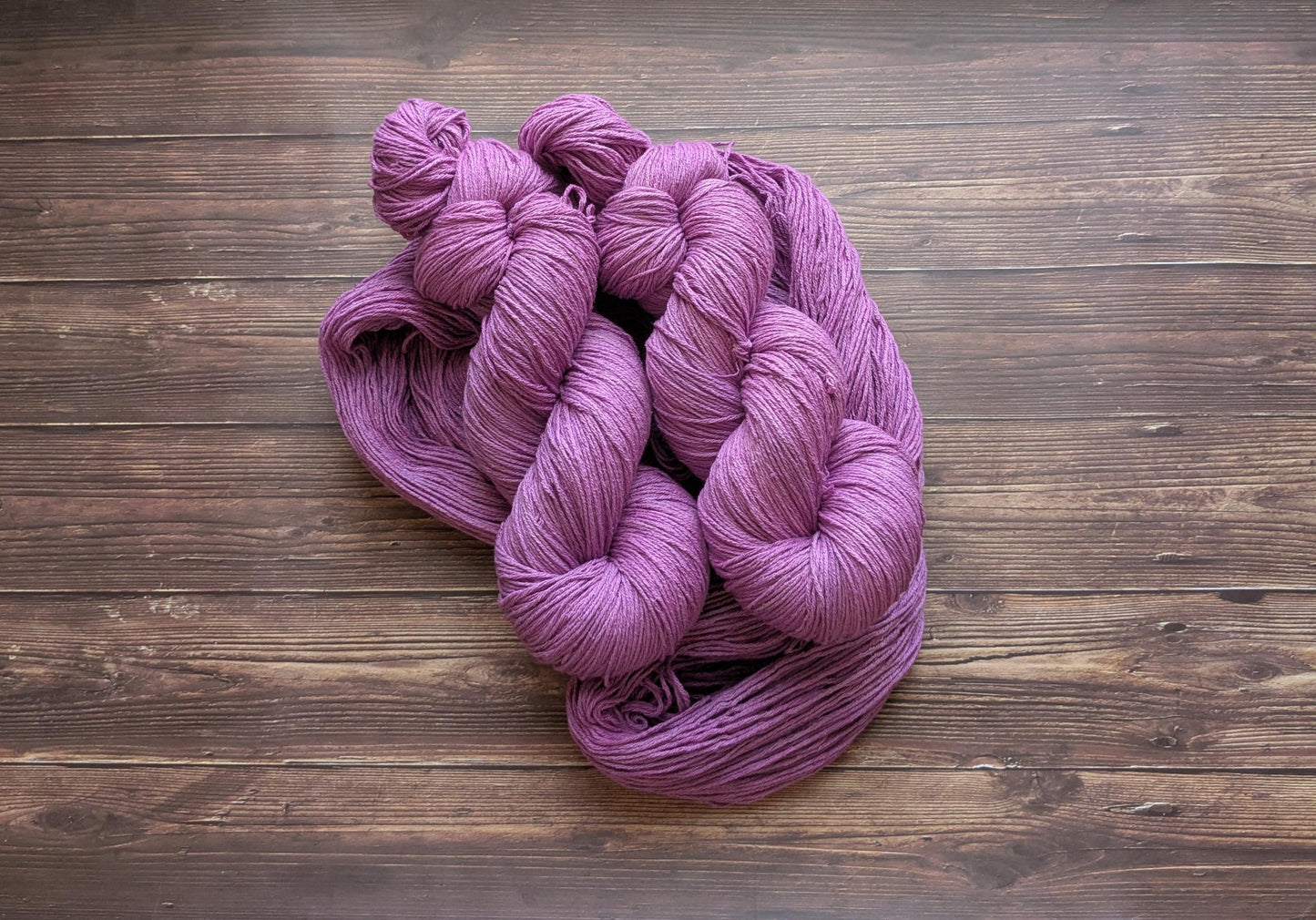 Echeveau Lyl Natural Silk bourette de soie - Fingering - Coloris Orchidée (avec defauts)