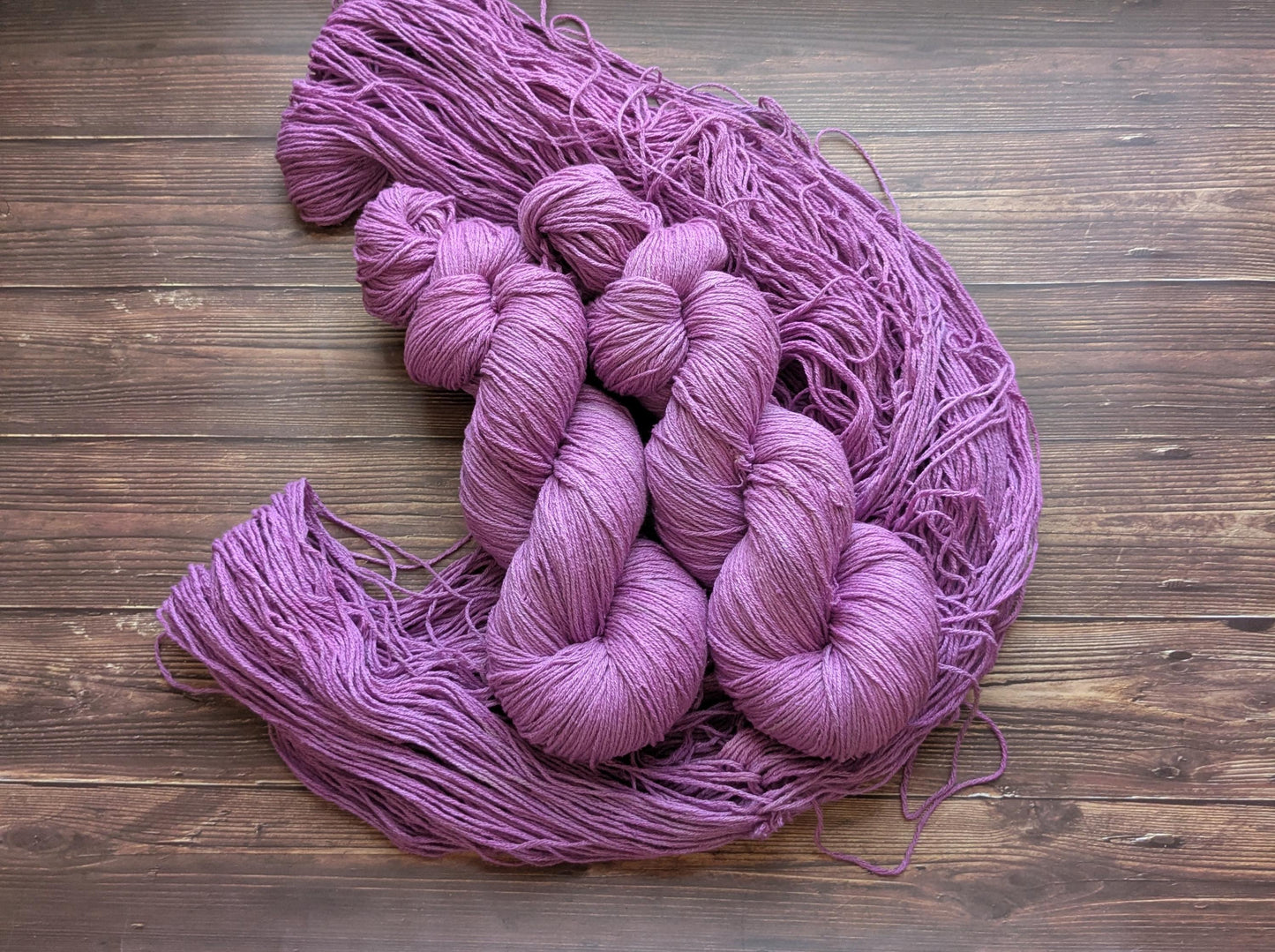 Echeveau Lyl Natural Silk bourette de soie - Fingering - Coloris Orchidée (avec defauts)