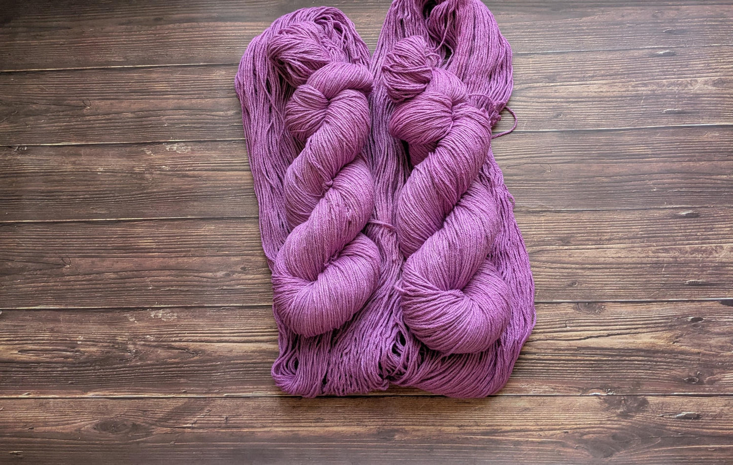 Echeveau Lyl Natural Silk bourette de soie - Fingering - Coloris Orchidée (avec defauts)